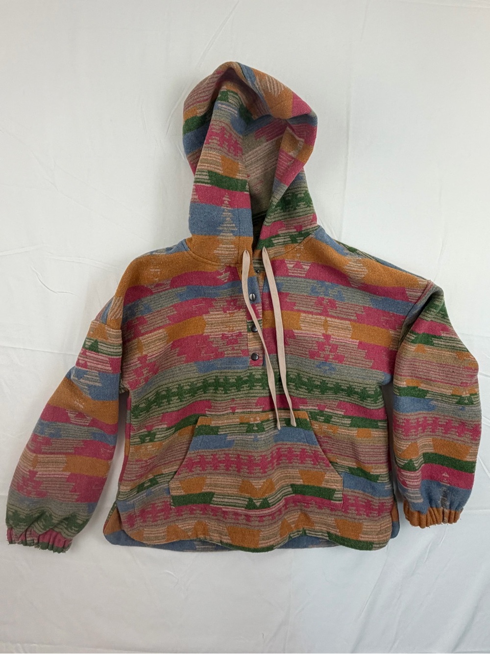 The Punchy Palomino Aztec Pink Multi Hoodie Western Boho Chic Cowgirl Boho S
